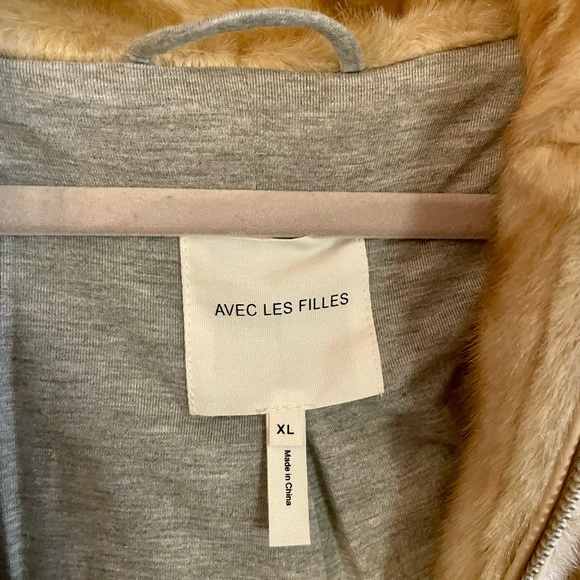 Corn dog faux mink hoodie coat from Alec Les Filles, XL - Picture 4 of 5